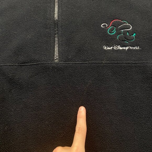 Walt Disney World Vintage Black Long sleeve Fleece Mickey Unisex Size XXL - Picture 7 of 11